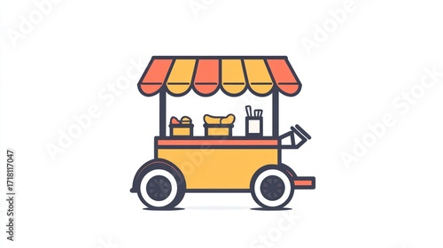 Food cart illustration