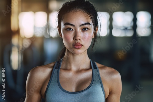 Confident woman in sportswear at the gym Free Download Confident woman in sportswear at the gym - GFXLoad