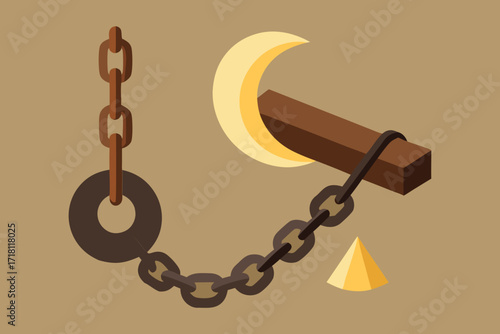 International Day for the Abolition of Slavery Unity Breaking Chains Vector Illustration