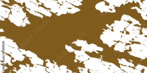 Vector art illustration of a vintage grunge world map with ink splatters and brush strokes on an abstract patterned background