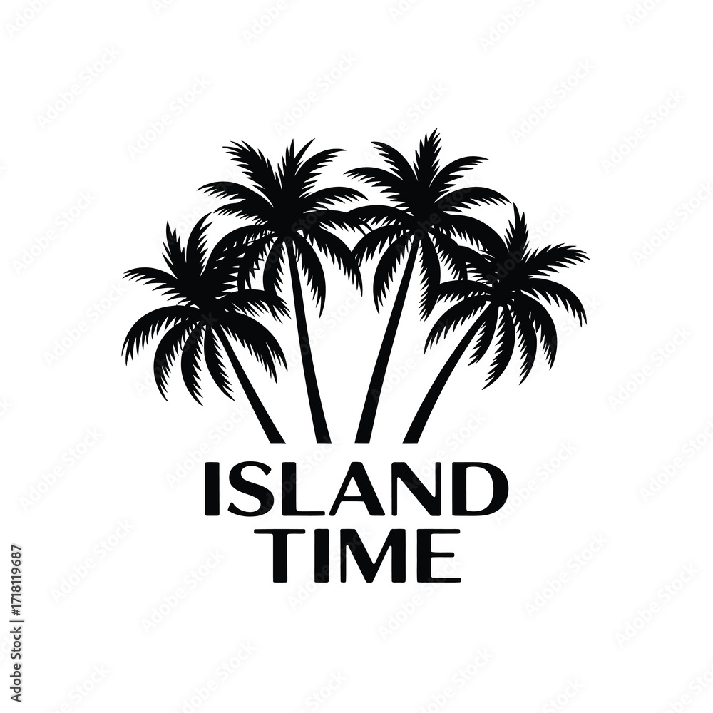 custom made wallpaper toronto digitalTropical island time silhouette of palm trees artistic representation