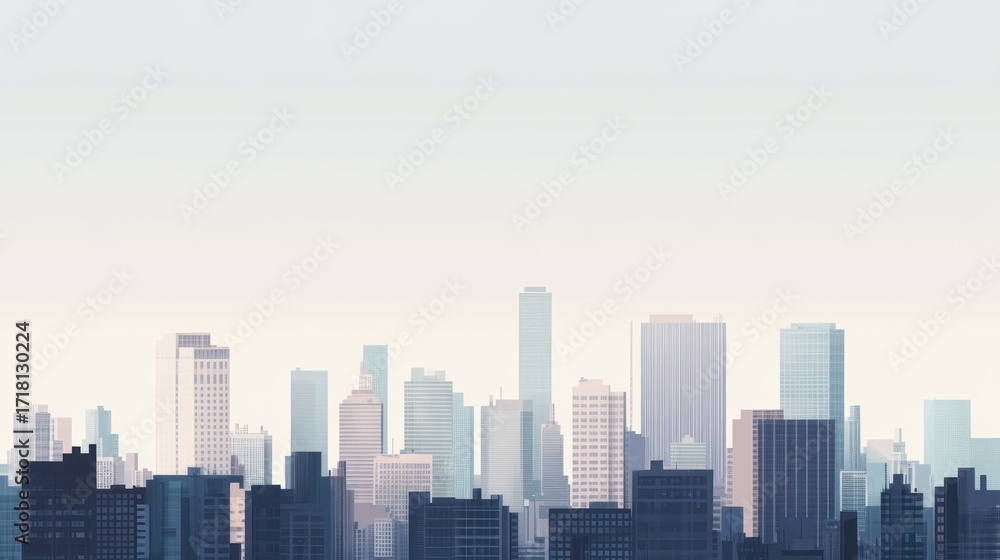 Obraz premium Cityscape skyline view