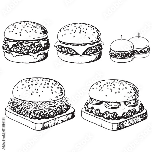 Sloppy Joe  Vector. Sloppy Joe?vector bundle. Sloppy Joe vector, illustration, lineart, clipart 2.eps