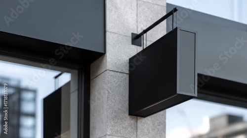 Blank store sign exterior