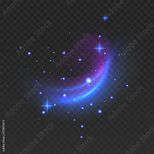 Magic blue line effect Abstract blue glow background with lights beam