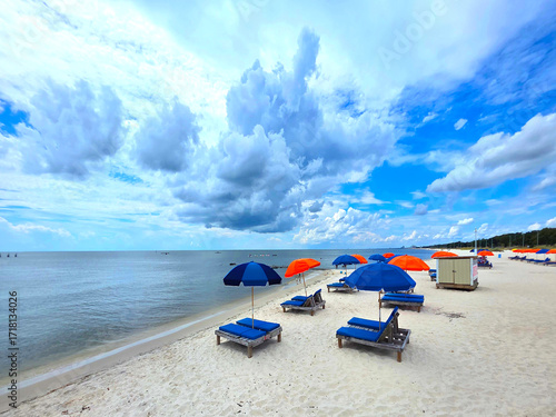 Tableau sur toile Paradise Pier Fun Paark Gulf Coast beach Biloxi Mississippi 09