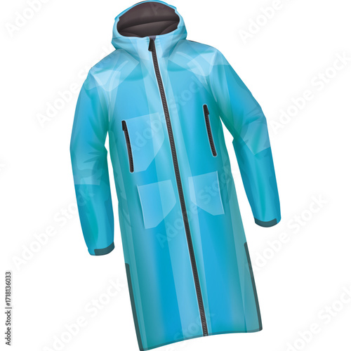 vector illustration of rain coat