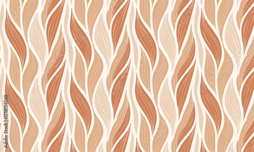 Abstract Flowing Hair Seamless Pattern, Elegant Vertical Braid Background