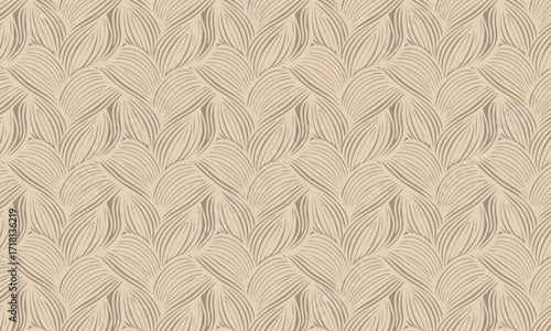 Abstract Herringbone Weave Seamless Pattern, Rustic Braided Wheat Background