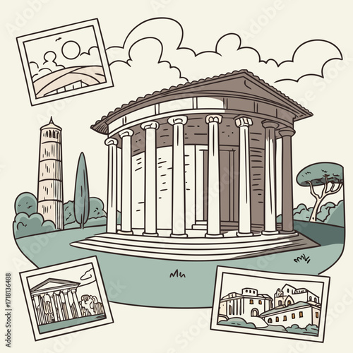 Temple of Vesta Roman architecture ancient history Italy travel guide