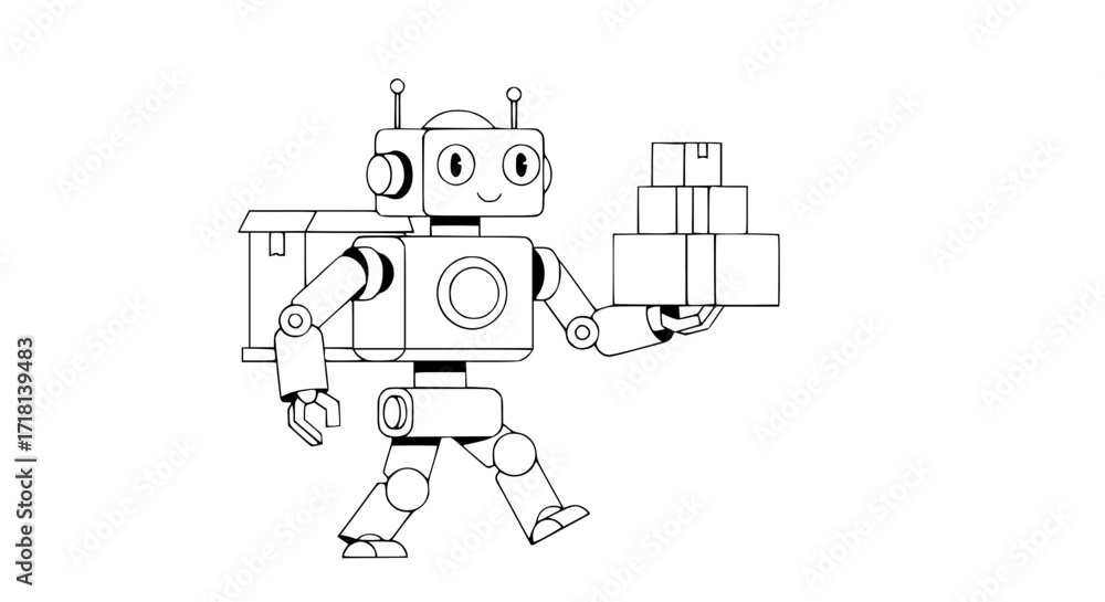 Fototapeta premium robot vector illustration