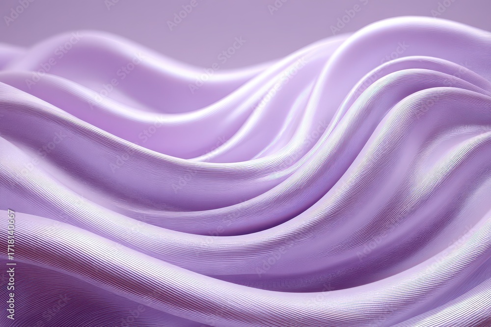 Fototapeta premium Soft lavender textile texture with elegant flowing waves and subtle sheen.
