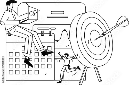 Achieve your business goals with strategic planning and focused execution, hitting every target with precision and celebrating success.