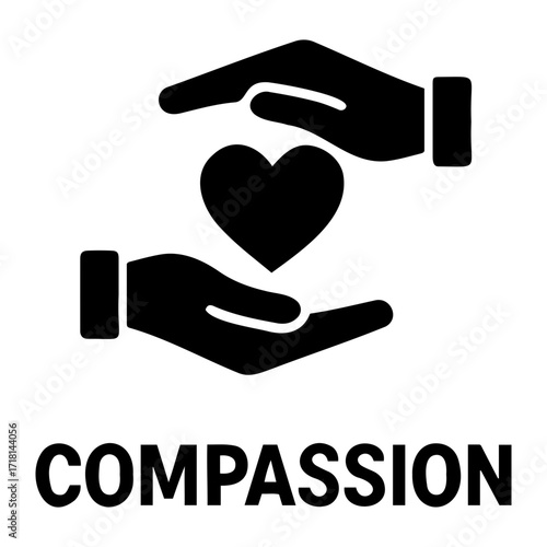 Two hands gently cradling a heart shape, symbolizing care, love, and compassion concept
