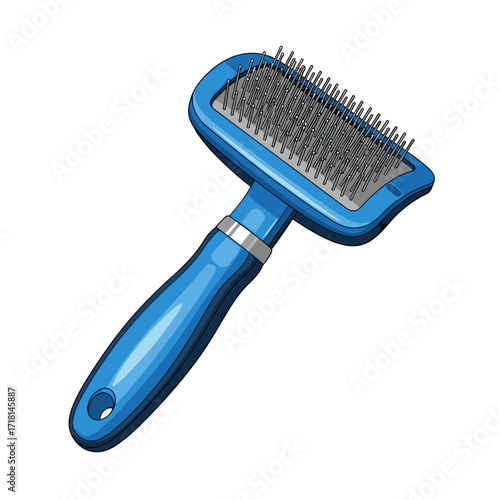 A comfortable and effective grooming brush for removing loose pet hair and untangling knots.