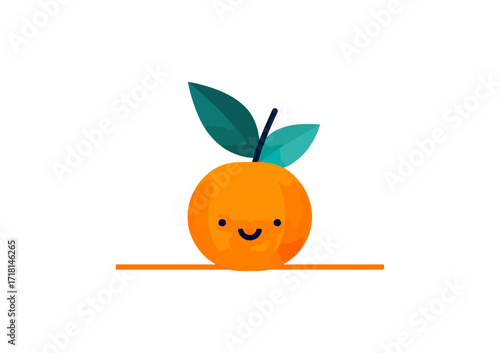 Cute orange fruit illustration