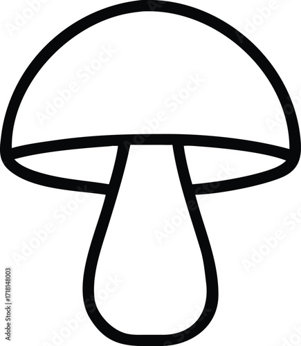 mushroom outline vector icon