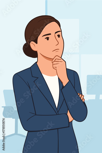 young businessman thinking