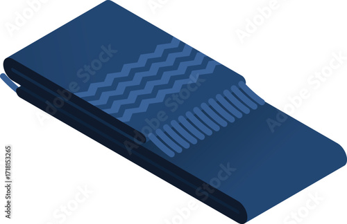 vector illustration of a winter shawl