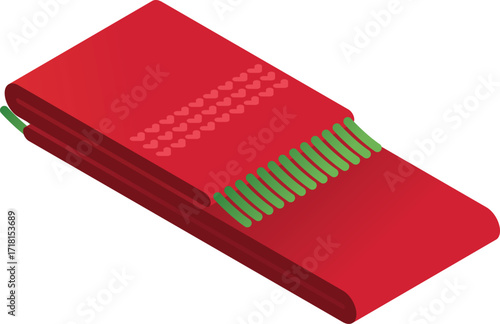 vector illustration of a winter shawl