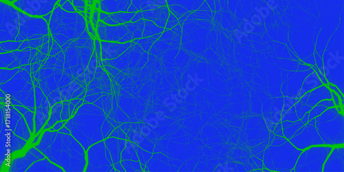 Lightning bolt. thunder lighting on blue bg. 3d illustration, lightning, storm, thunder set. Fantasia dark green tree abstract graphic minimal background.  3d illustration, lightning, storm, thunder 