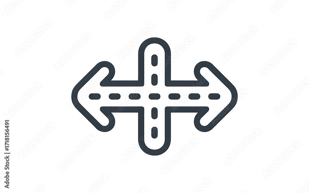 Fototapeta premium Road direction isolated on transparent background