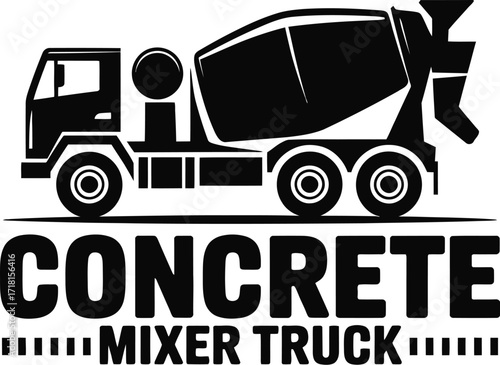 Concrete Mixer Truck Illustration Construction Vehicle Icon
