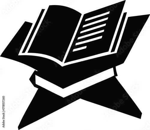 Islamic holy book quran on a stand islamic religious symbol for faith education and study ancient scripture sacred text