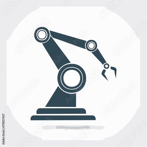 Industrial robotic arm, a mechanical arm used in manufacturing processes.