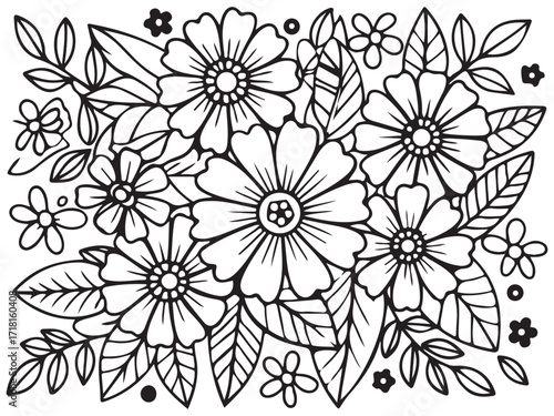 Whimsical Floral Designs Coloring Pages