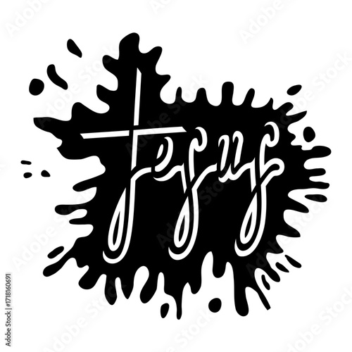 Jesus Christ Drops Graffiti Son Christian Cross Church