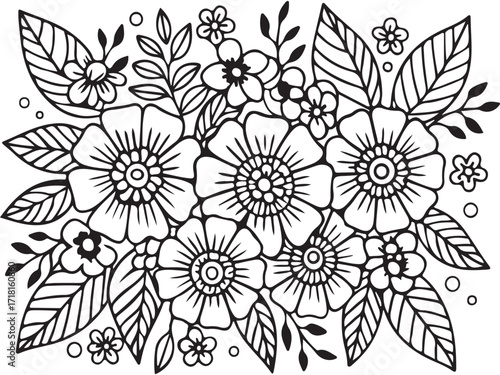 Whimsical Floral Designs Coloring Pages