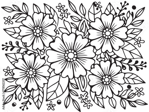 Whimsical Floral Designs Coloring Pages