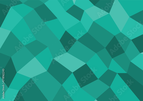 A seamless, abstract, low-poly geometric background made up of various shades of turquoise and teal polygons, creating a mosaic or faceted surface texture.