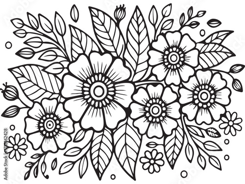 Whimsical Floral Designs Coloring Pages