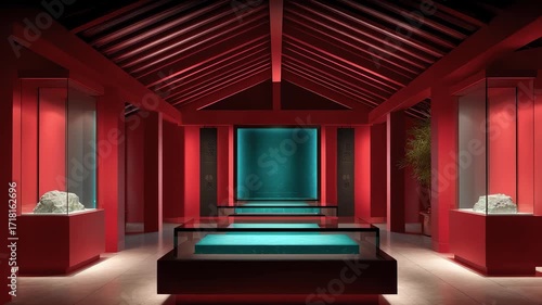Modern Art Display in Chinese Style Exhibition Hall