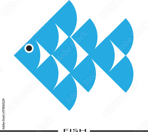 Fish logo in a simple, modern style. Perfect for seafood businesses, fishing brands, pet shops, aquariums, and marine-themed projects. Clean and versatile design for professional use.