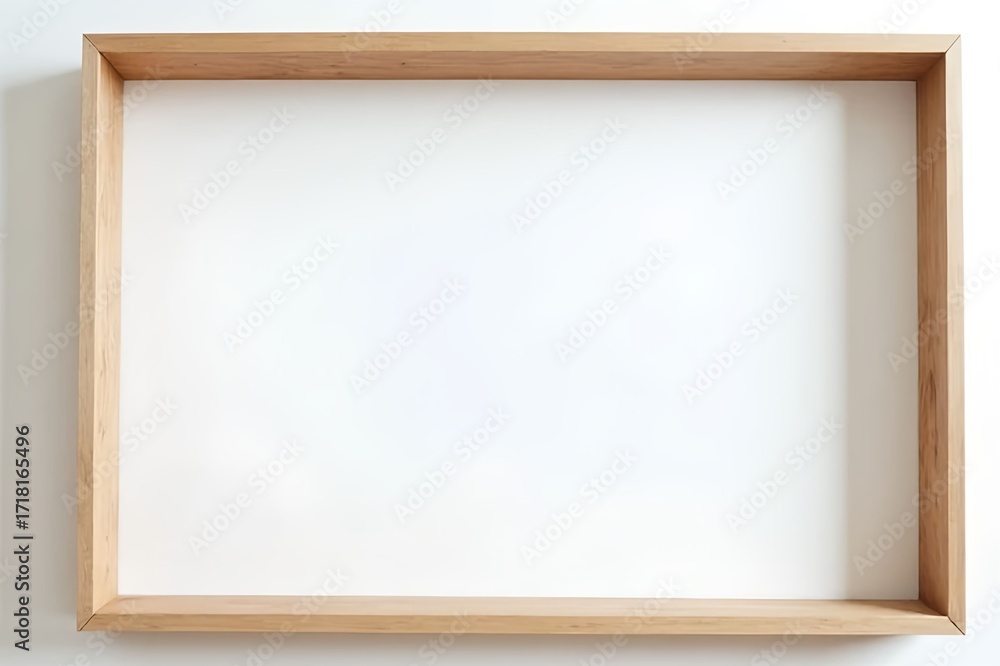 Fototapeta premium Empty picture frame. For art, paintings, portraits, or gallery decoration. Interior design, museum display, or product mockup themes