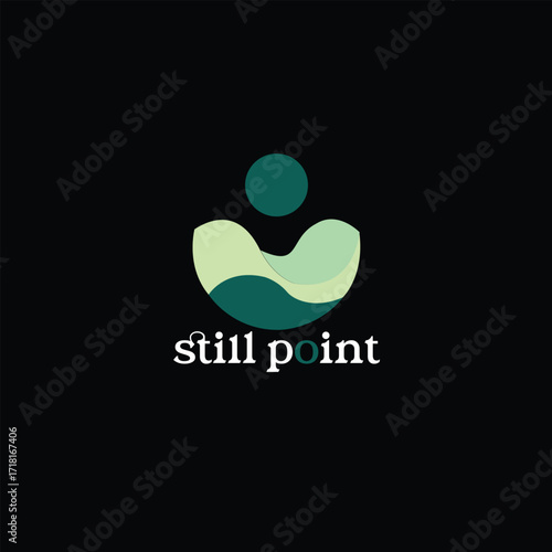 Still Point Logo Abstract Figure and Fluid Shapes