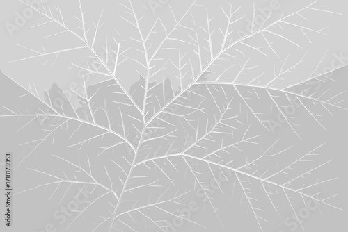 Intricate white leaf pattern showcasing fine details against a light background for artistic inspiration