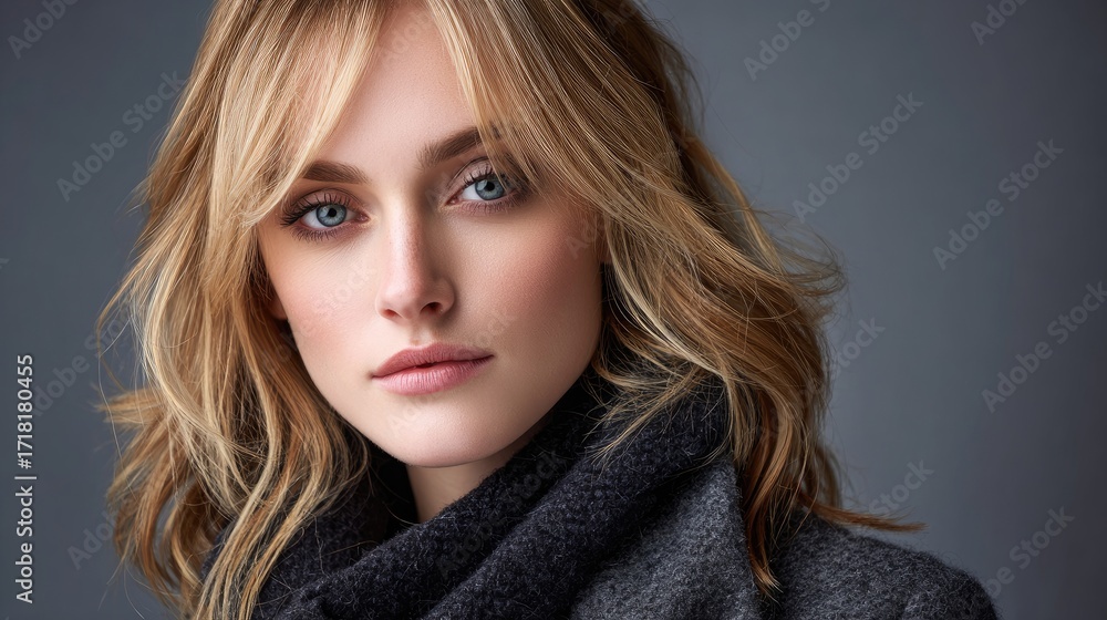 Naklejka premium Closeup woman portrait