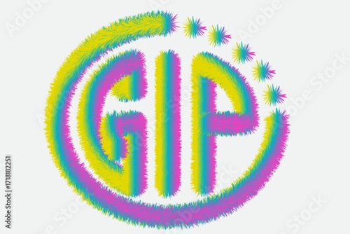 Modern Geometric GIP Logo in a Hexagon
