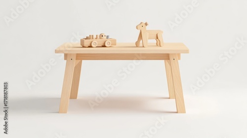 Light wooden table for kids