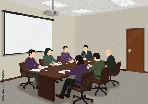 Business meeting, corporate teamwork, office collaboration, professional discussion, conference room, strategy planning, executive group, workplace communication, leadership, productivity, 