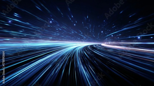 Fototapeta Naklejka Na Ścianę i Meble -  Warp speed lines hitech products futuristic business concept horizontal motion vector illustration