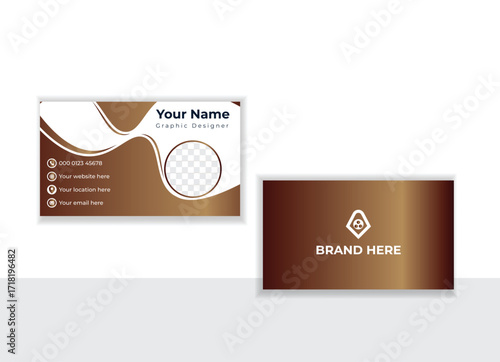 Vector modern unique business card corporate card template design.