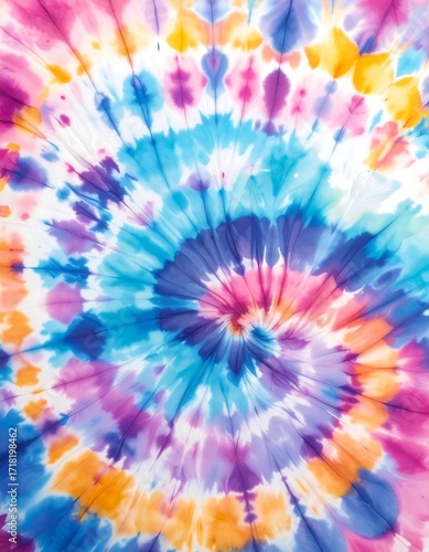 Vibrant tie-dye swirl pattern (4)