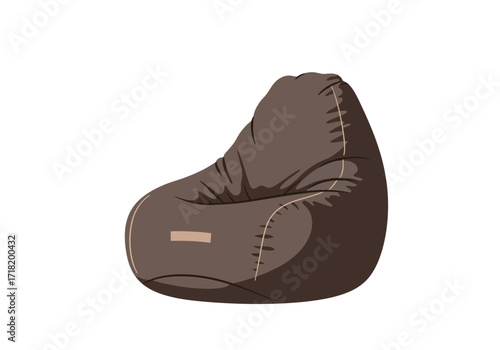 Comfortable Brown Beanbag Chair for Relaxation.