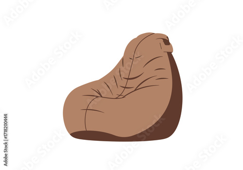 Comfortable Brown Beanbag Chair for Relaxation.