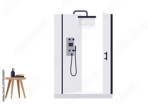 Modern Minimalist Walk in Shower Design.